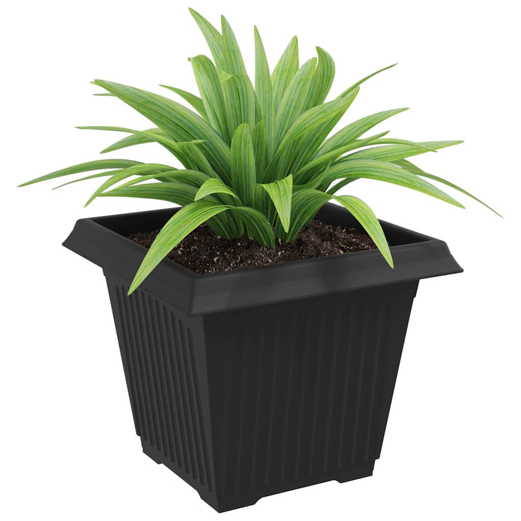 Kvadratna saksija za cvijeće 24 pcs Crna 38 x 38 x 30 cm
