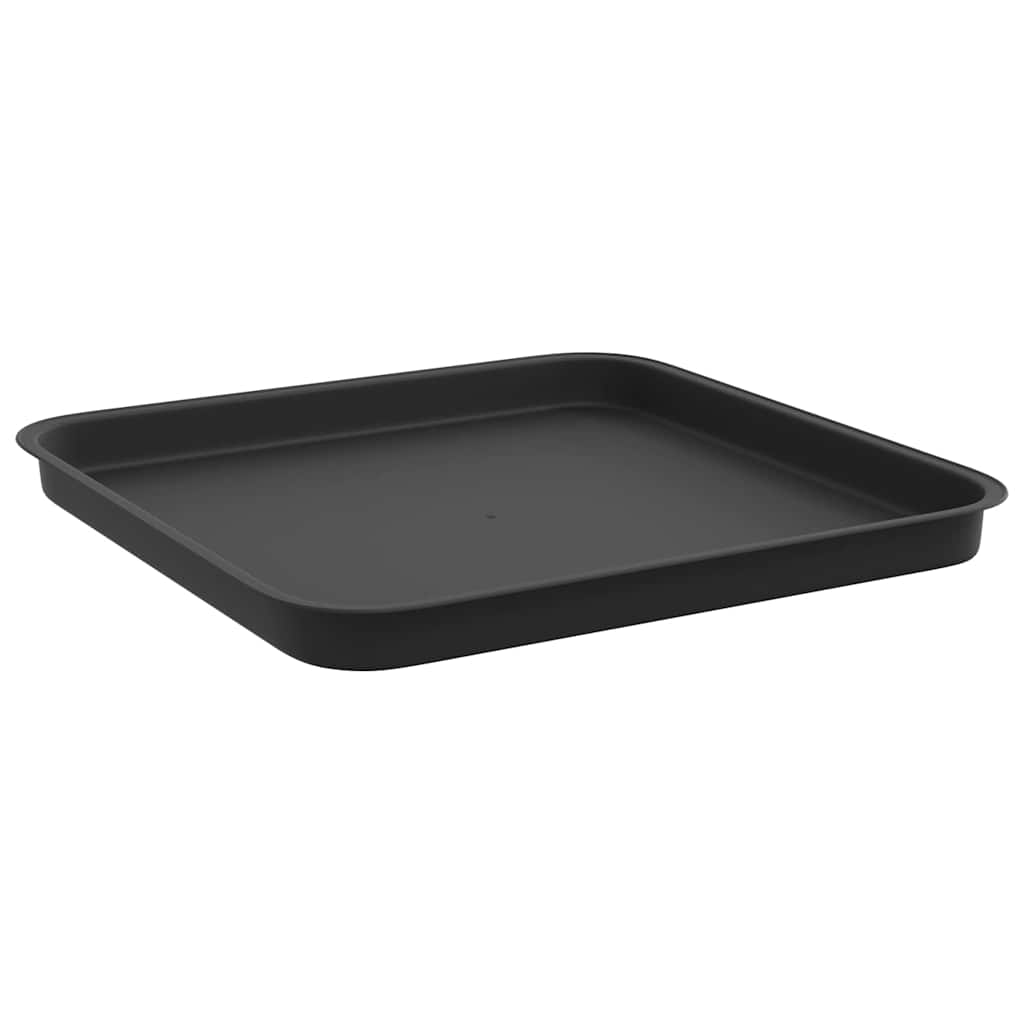 Kvadratna posuda za cvijeće 6 pcs Crna 32 x 32 x 2,5 cm