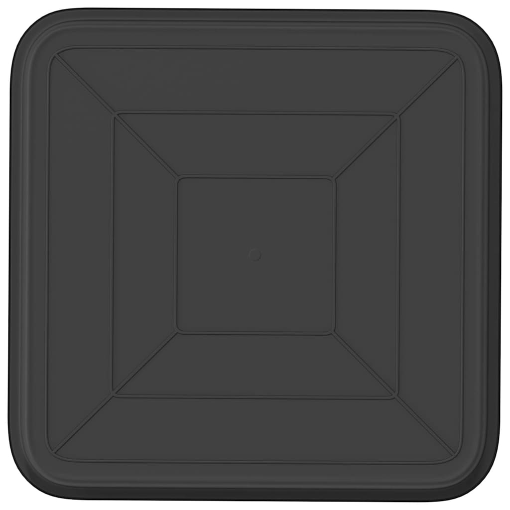 Kvadratna posuda za cvijeće 6 pcs Crna 32 x 32 x 2,5 cm
