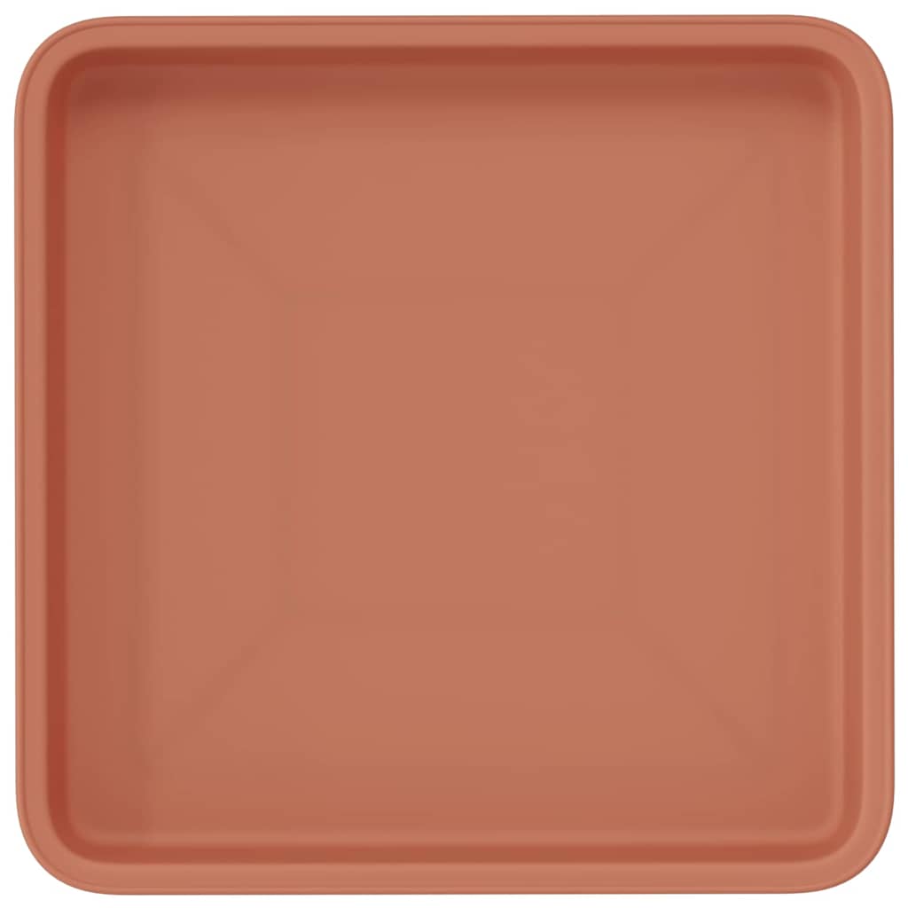 Kvadratna posuda za cvijeće 24 pcs Crvena cigla 18 x 18 x 2 cm