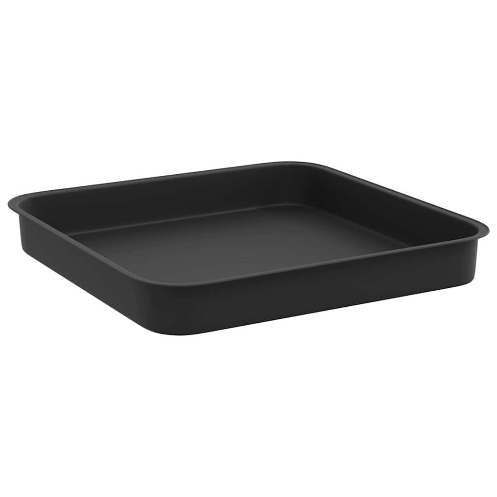 Kvadratna posuda za cvijeće 24 pcs Crna 15 x 15 x 2 cm Plastika