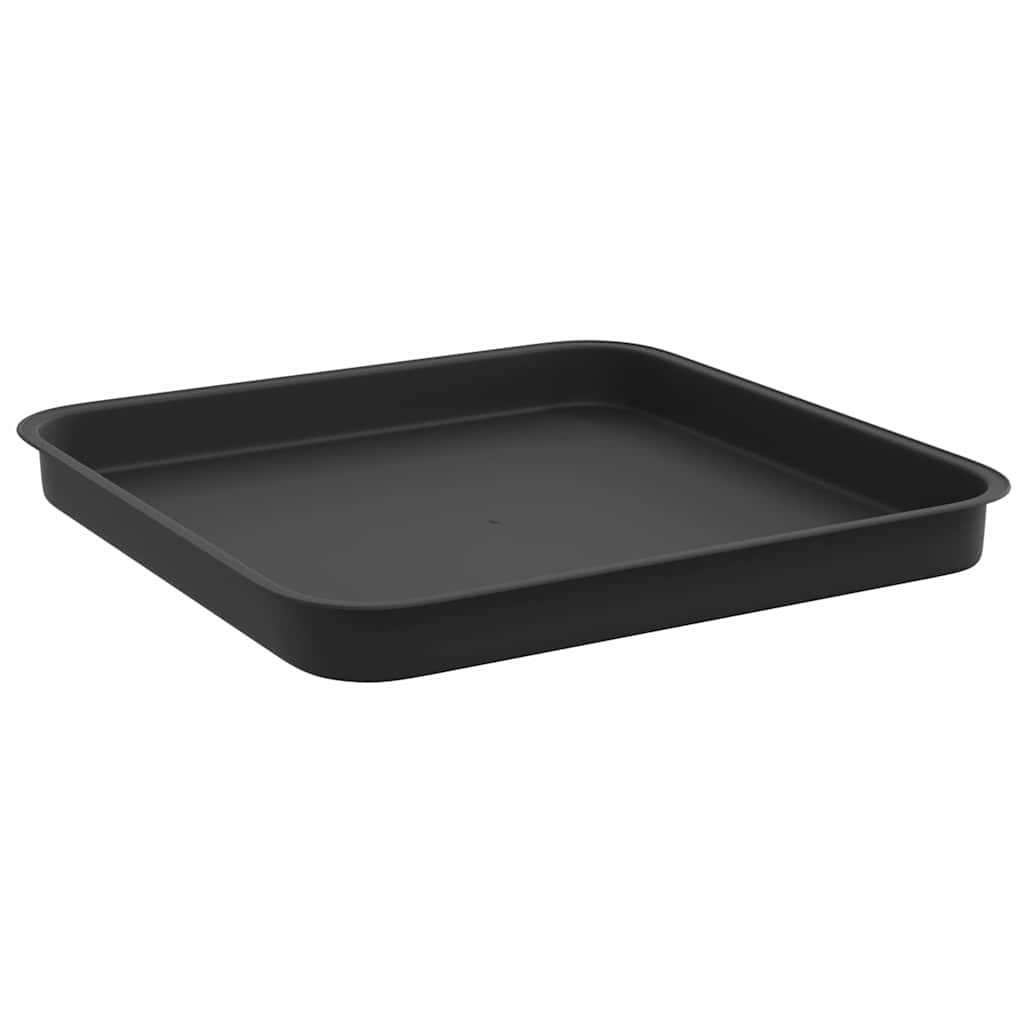 Kvadratna posuda za cvijeće 24 pcs Crna 21 x 21 x 2 cm Plastika
