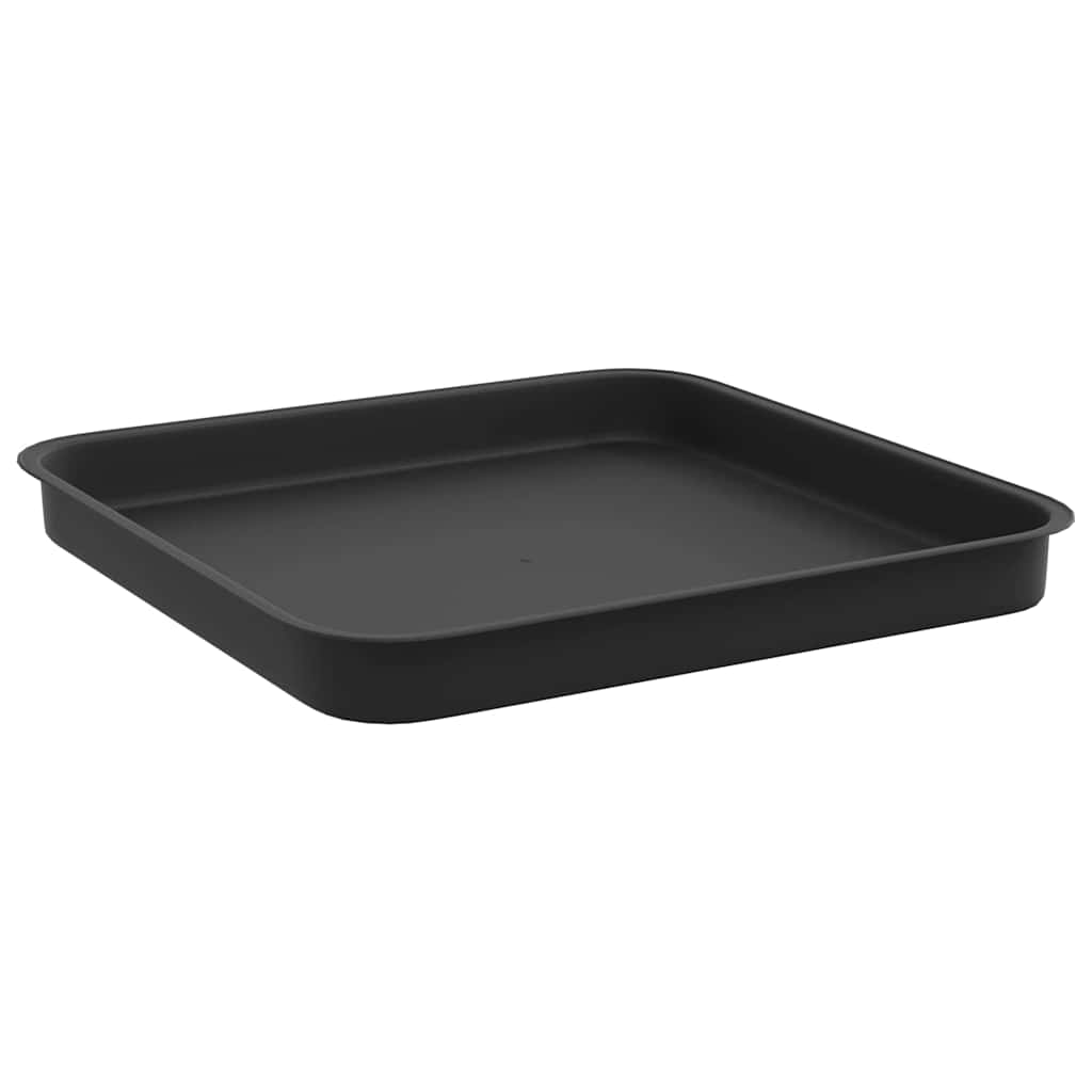 Kvadratna posuda za cvijeće 24 pcs Crna 25,5 x 25,5 x 2,5 cm