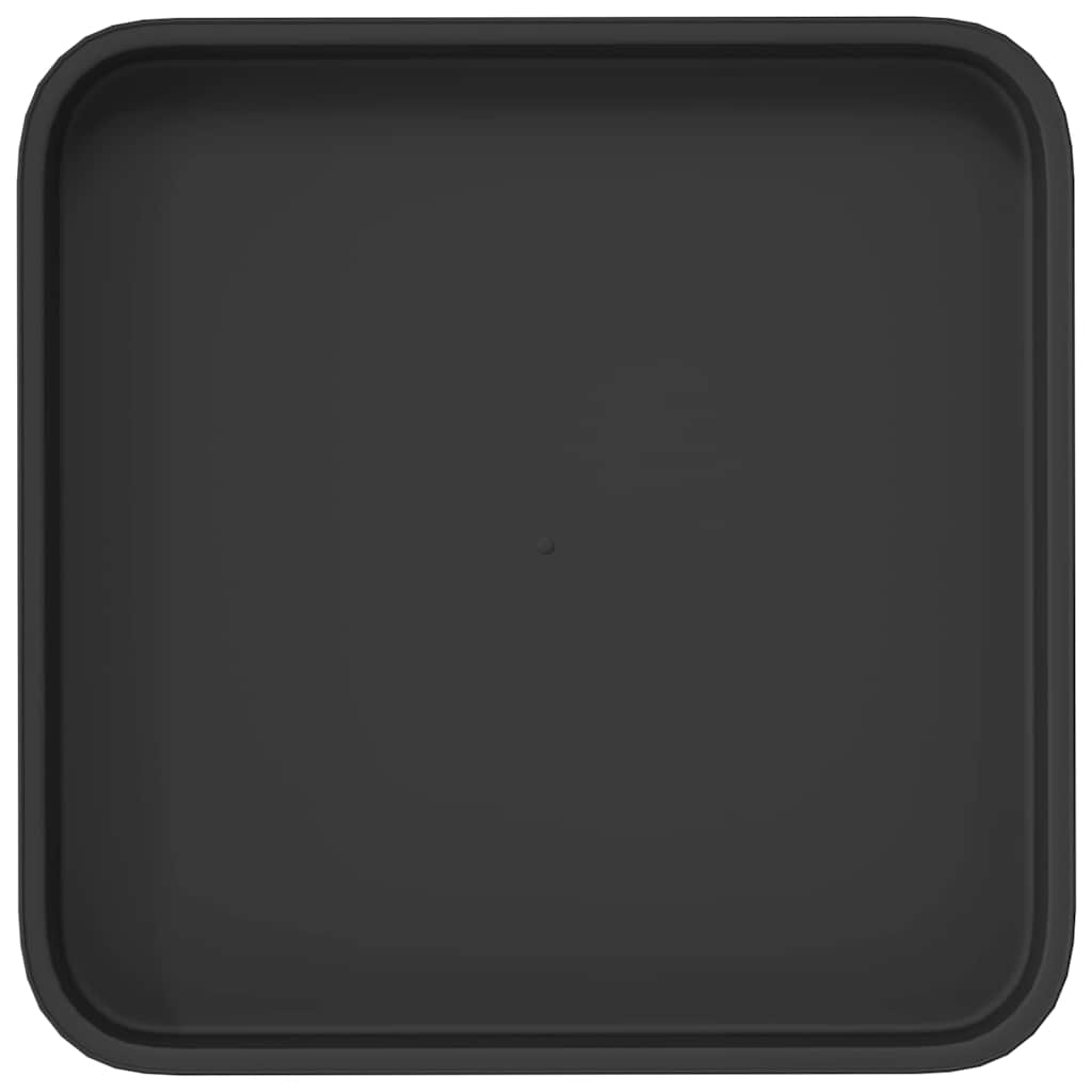 Kvadratna posuda za cvijeće 24 pcs Crna 25,5 x 25,5 x 2,5 cm