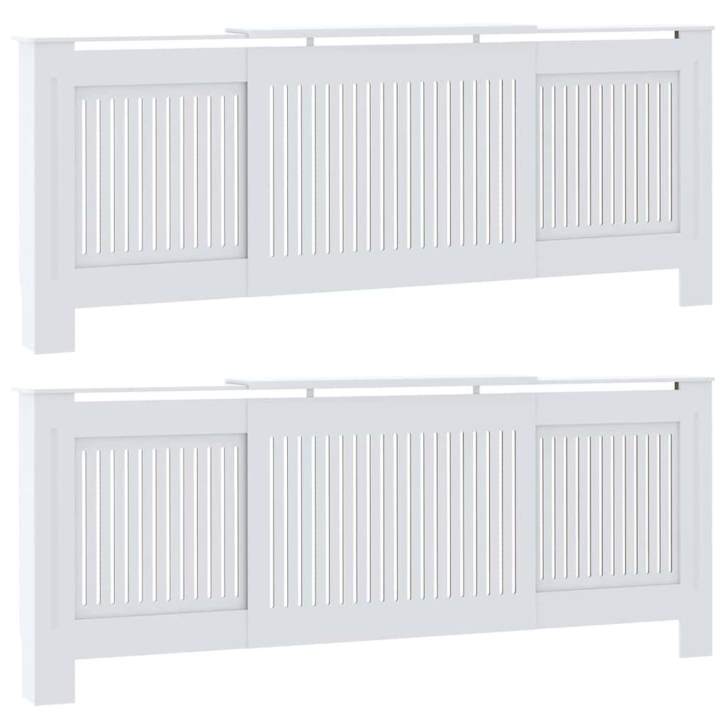 Pokrivač radijatora 2 pcs Bijelo 205 x 20,5 x 81,5 cm