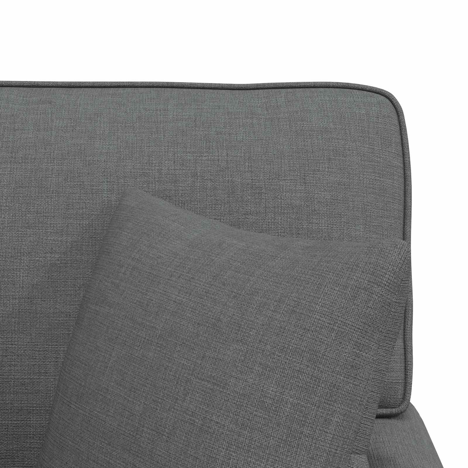 Ležaljka s suknjom s jastukom 3 pcs Tamno siva tkanina