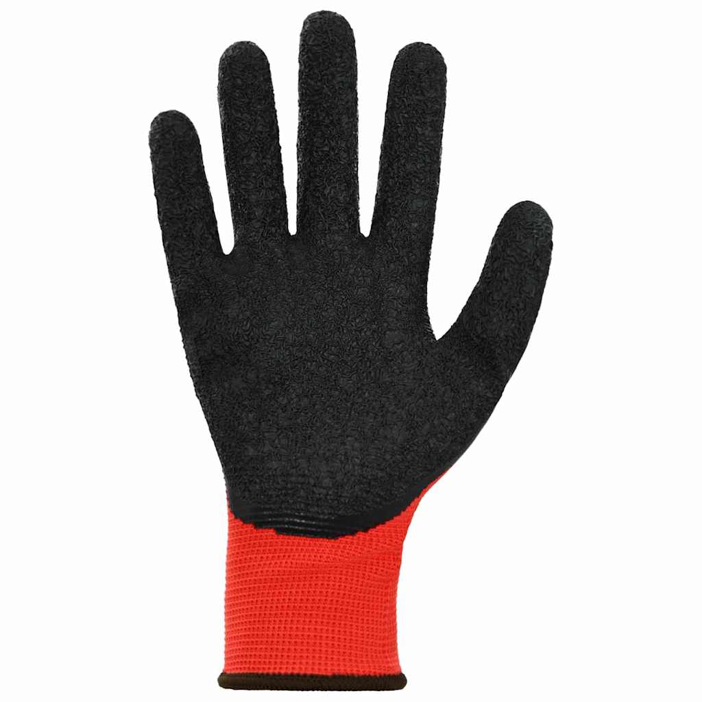 Rukavice za rad 24 pcs Crvena i Crna 8 / m Lateks premaz