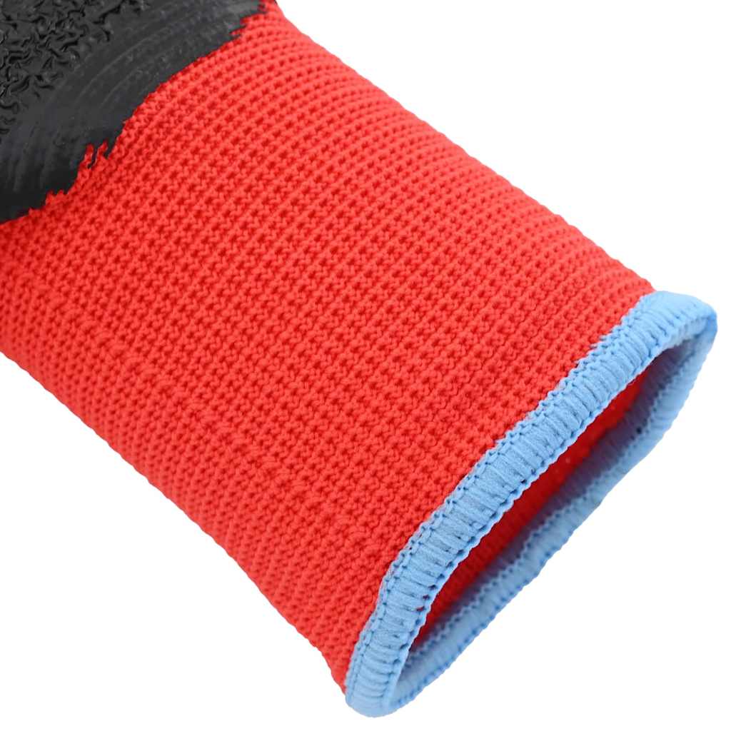 Rukavice za rad 12 pcs Crvena i Crna 9 / l Lateks premaz