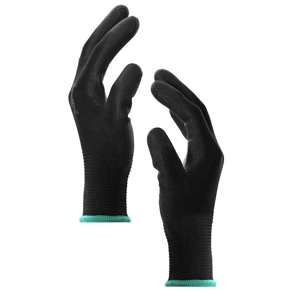Rukavice za rad 24 pcs Crna 11 / XXL Poliester
