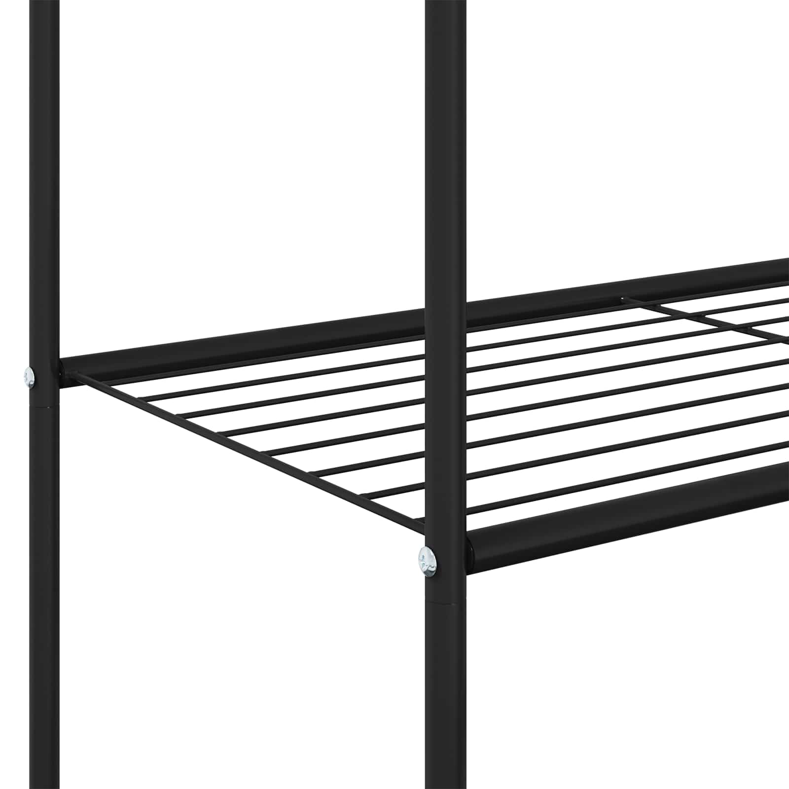 Stalak za odjeću s policom s kotačem Crna 80 x 53 x 156 cm