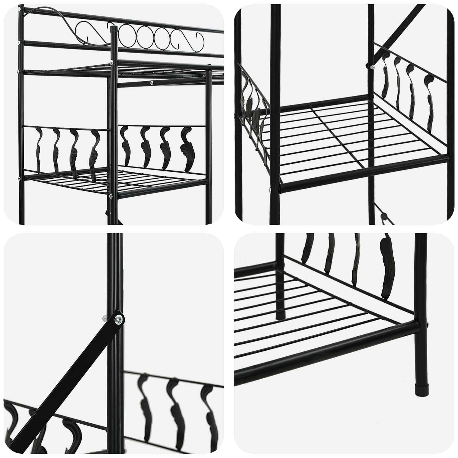 Otvoreni ormar s policom Crna 101 x 43 x 188 cm Čelik