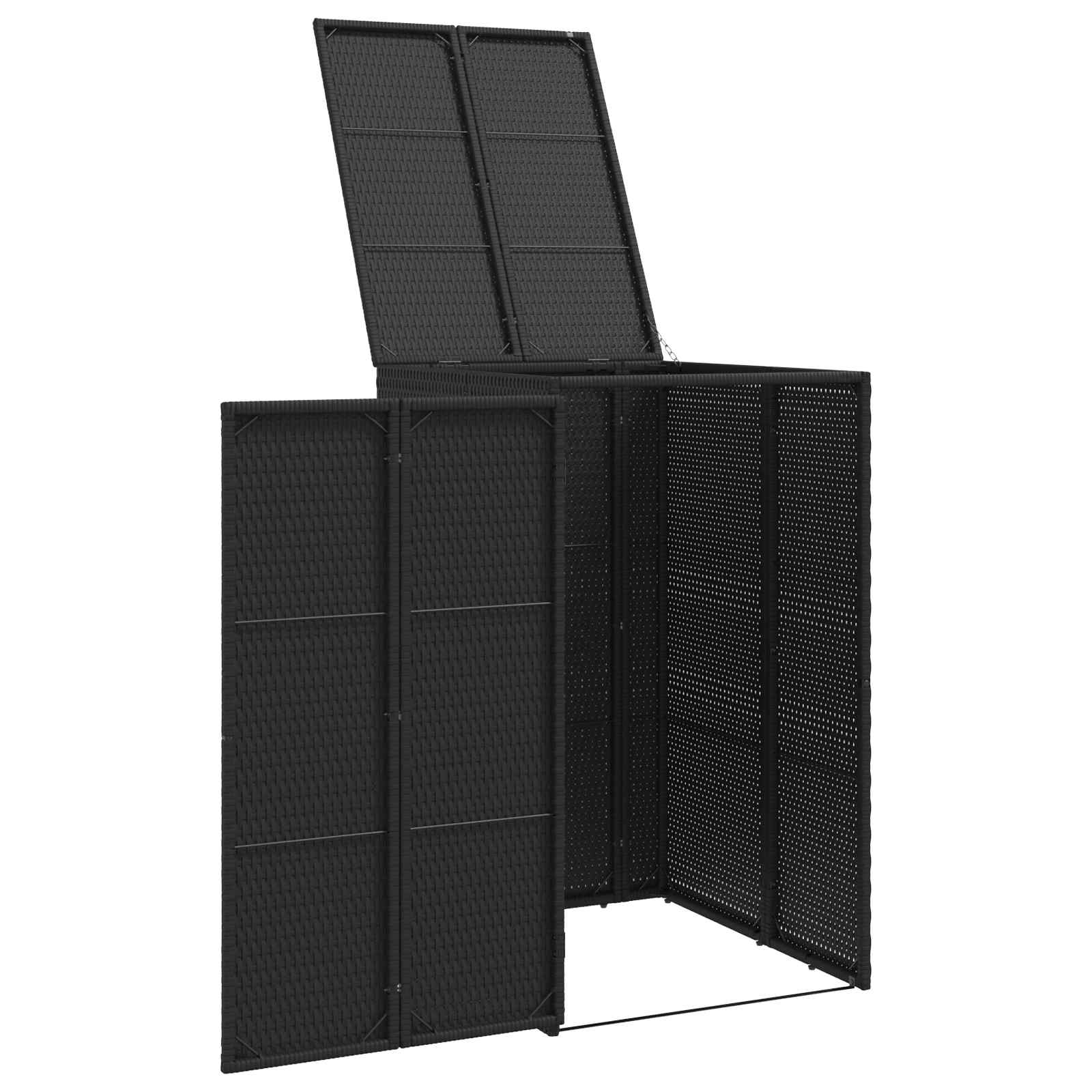 Kutija za smeće Crna 65 x 80 x 115 cm Polietilen