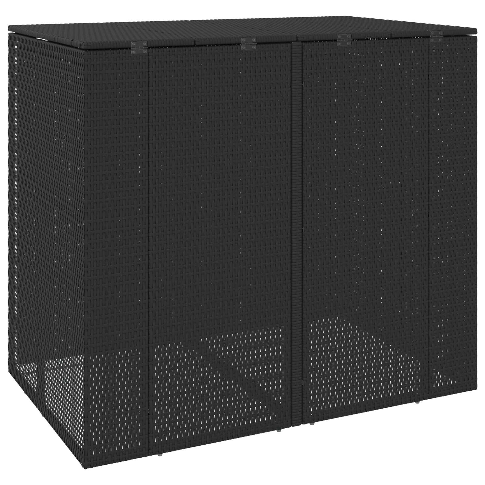 Kutija za smeće 2 pcs Crna 130 x 80 x 115 cm Polietilen