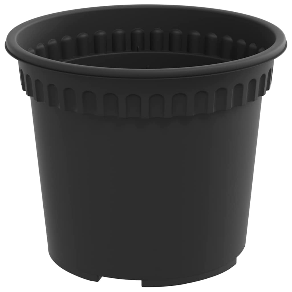 Saksije za biljke 6 pcs Crna Ø 12,5 x 10 cm Plastika