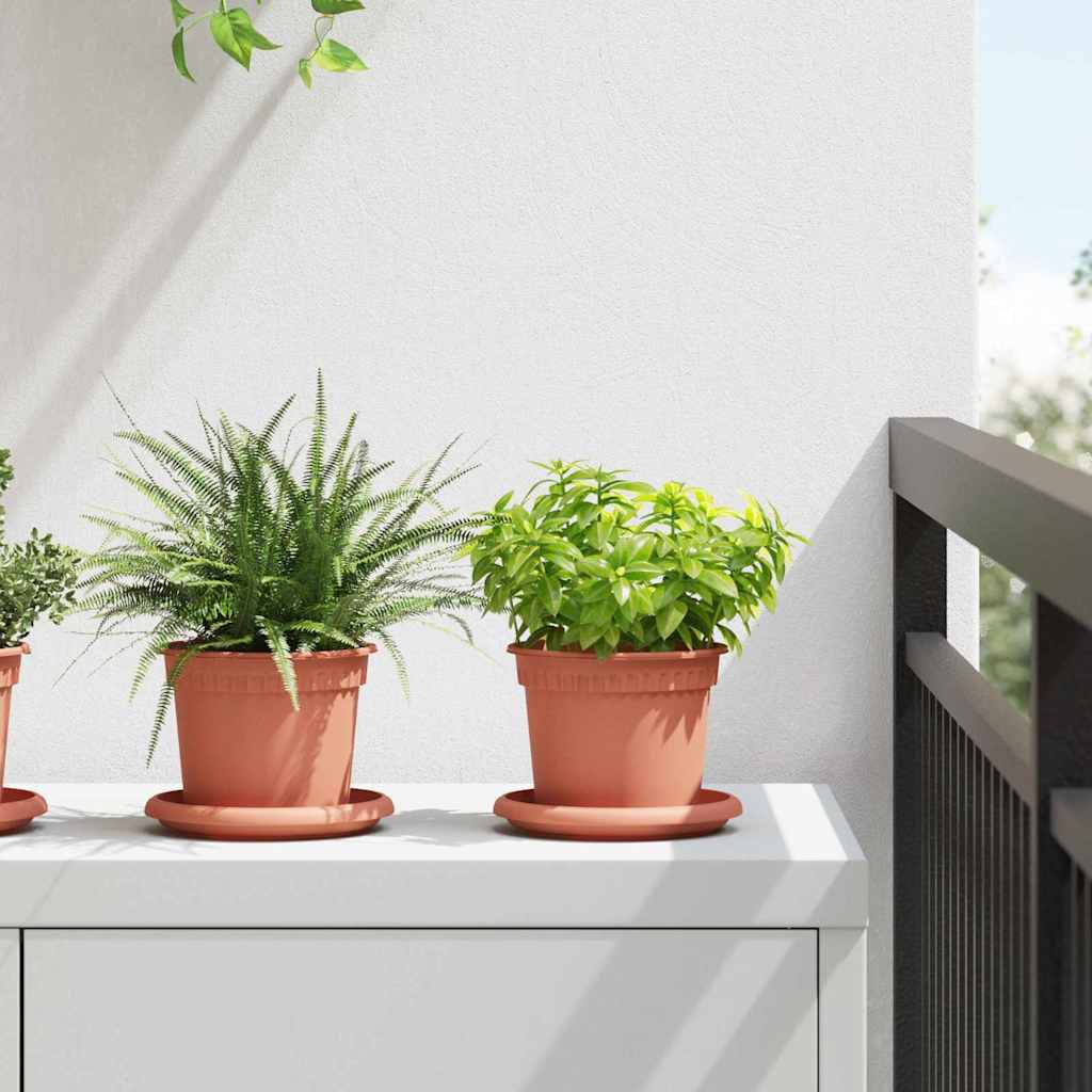 Saksije za biljke 24 pcs Crvena cigla Ø 12,5 x 10 cm Plastika