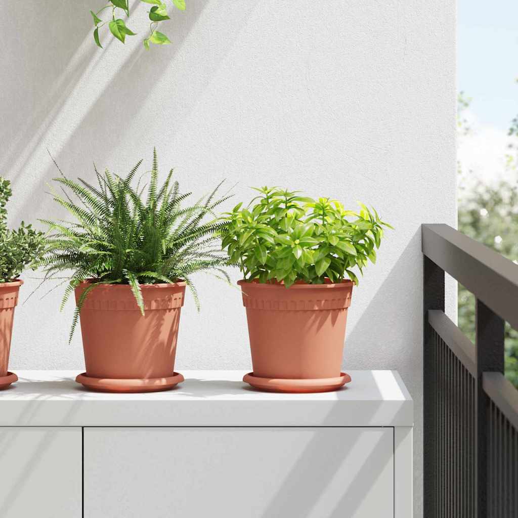 Saksije za biljke 24 pcs Crvena cigla Ø 17 x 14 cm Plastika