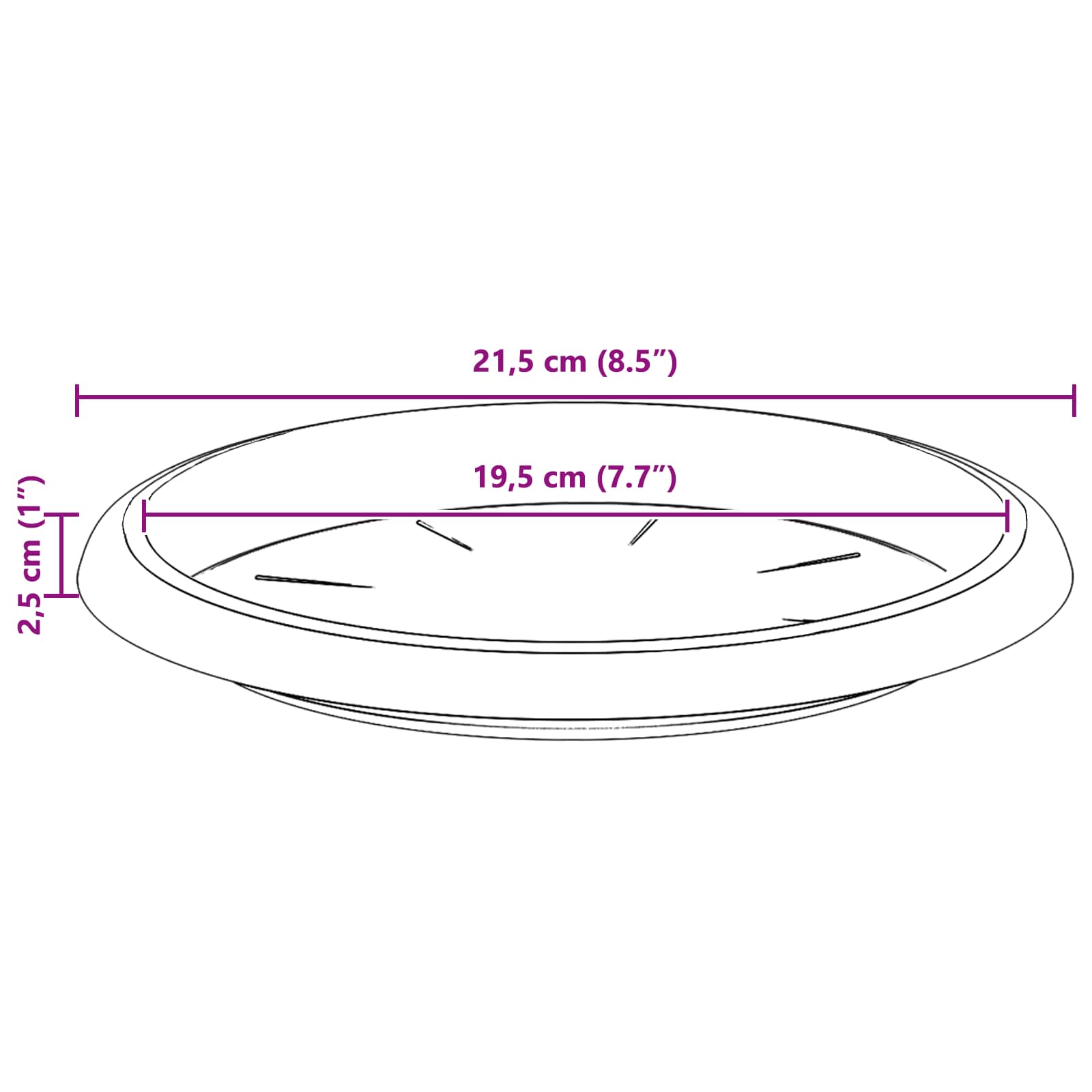 Saksije za biljke 6 pcs Crvena cigla Ø 30 x 25 cm Plastika