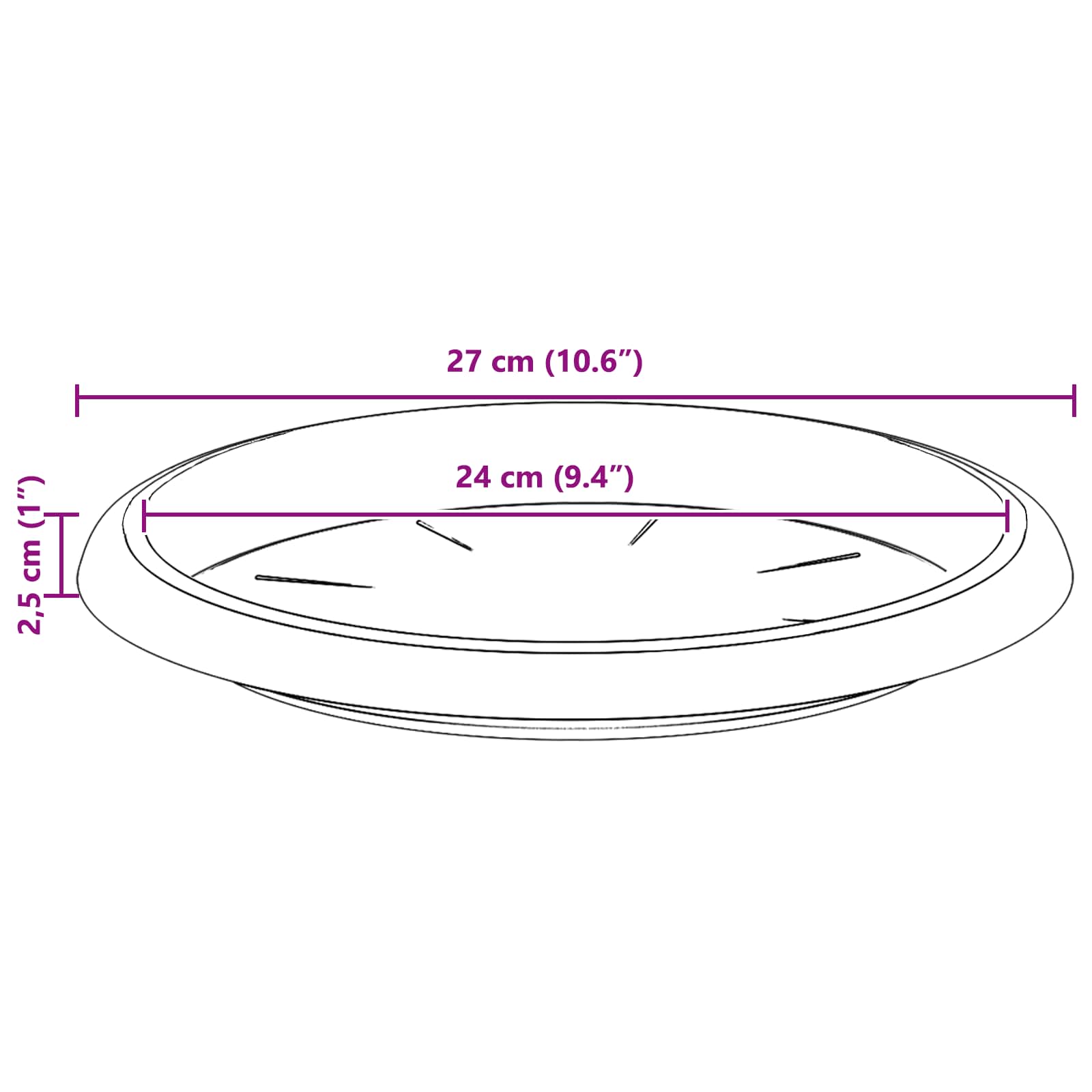 Saksije za biljke 6 pcs Crvena cigla Ø 39 x 32 cm Plastika