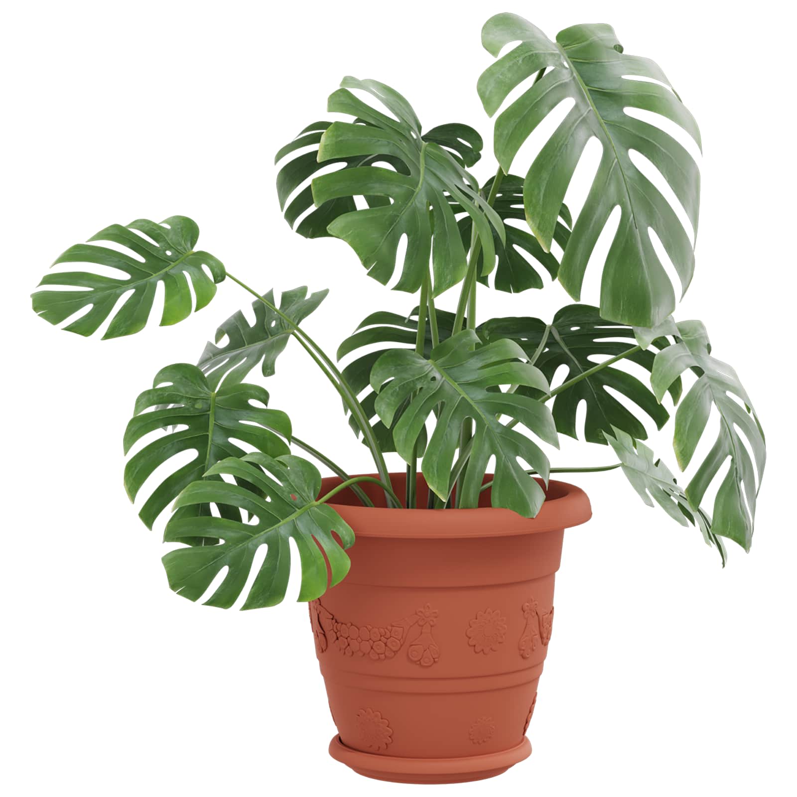 Saksije za biljke 24 pcs Crvena cigla Ø 22 x 18 cm Plastika