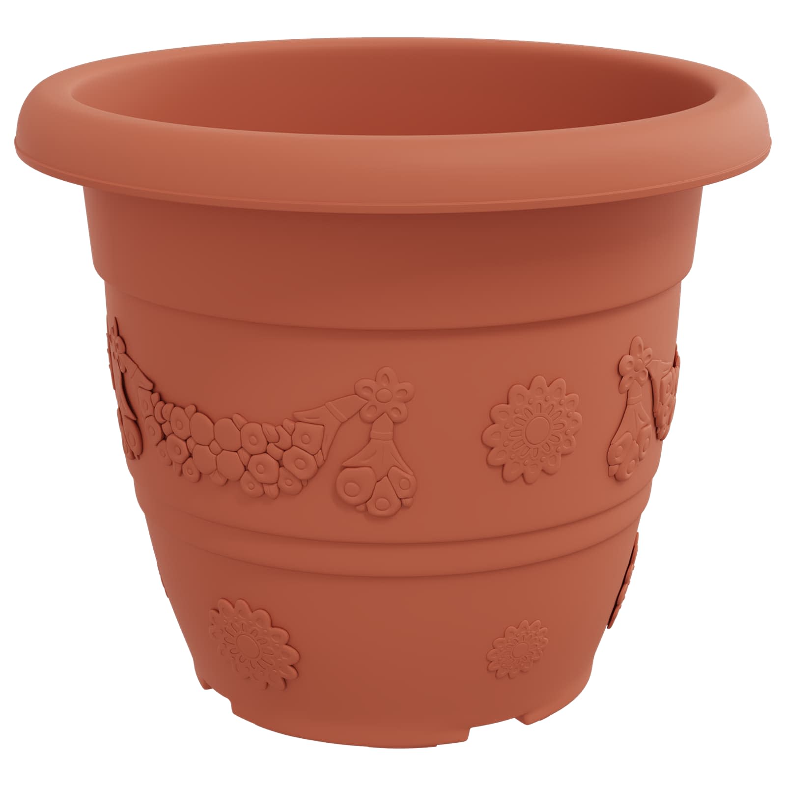 Saksije za biljke 24 pcs Crvena cigla Ø 34 x 28 cm Plastika