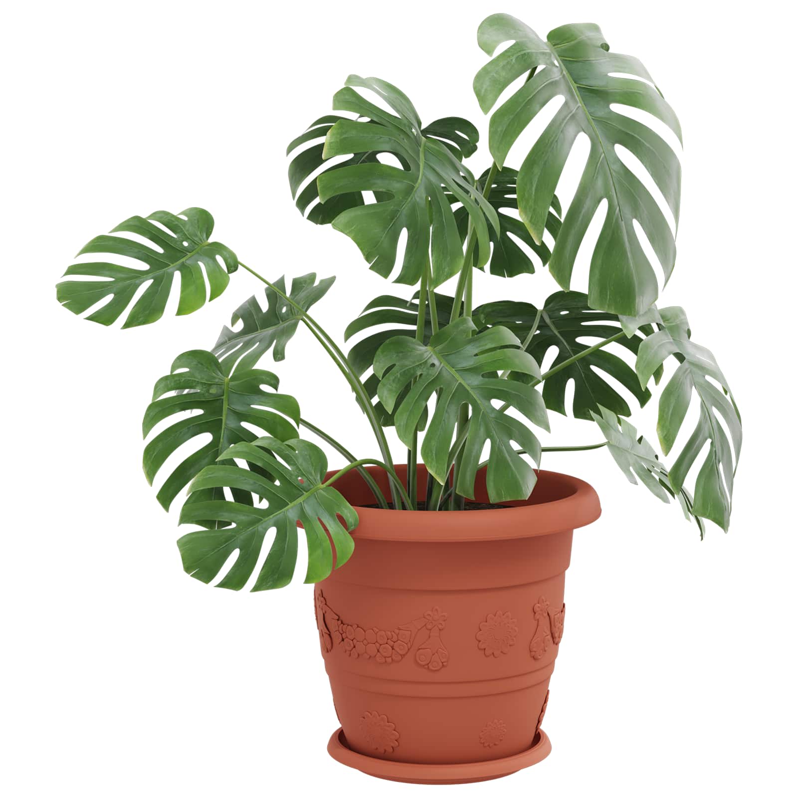 Saksije za biljke 24 pcs Crvena cigla Ø 34 x 28 cm Plastika