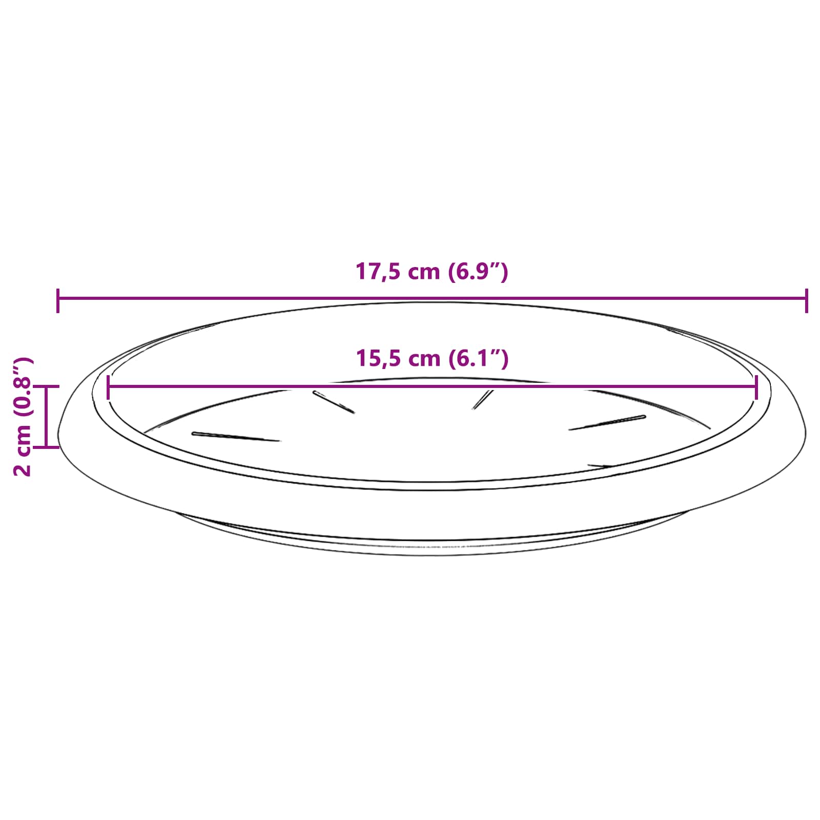Saksije za biljke 24 pcs Crna Ø 22 x 18 cm Plastika