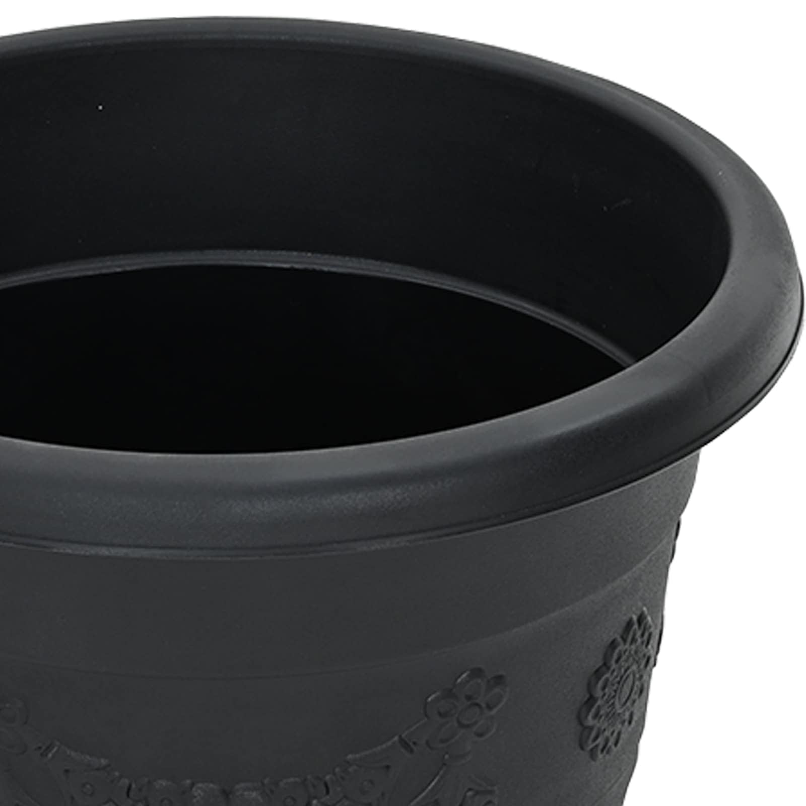 Saksije za biljke 24 pcs Crna Ø 30 x 25 cm Plastika