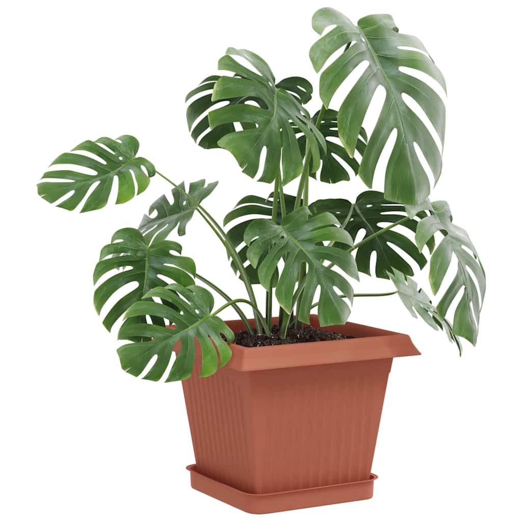 Saksije za biljke 6 pcs Crvena cigla 16 x 16 x 14 cm Plastika
