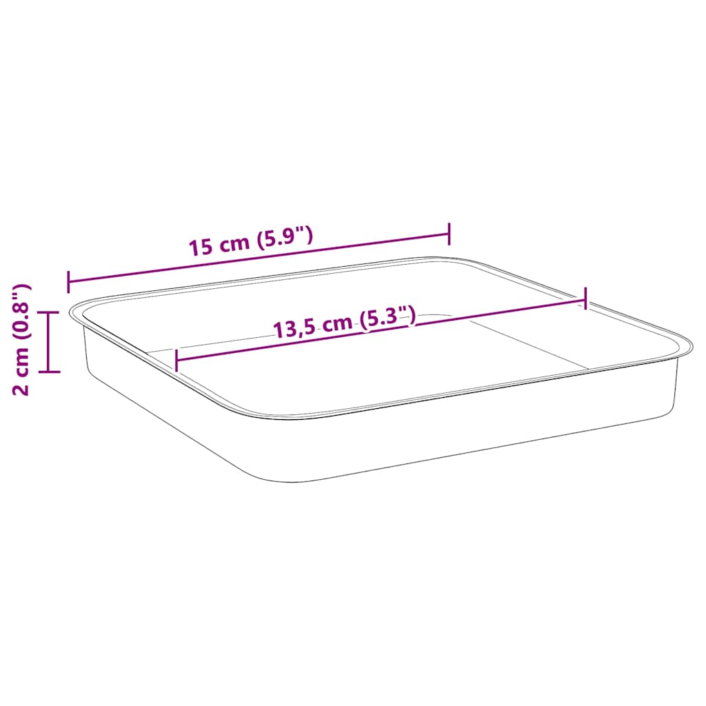 Saksije za biljke 6 pcs Crvena cigla 20 x 20 x 16 cm Plastika