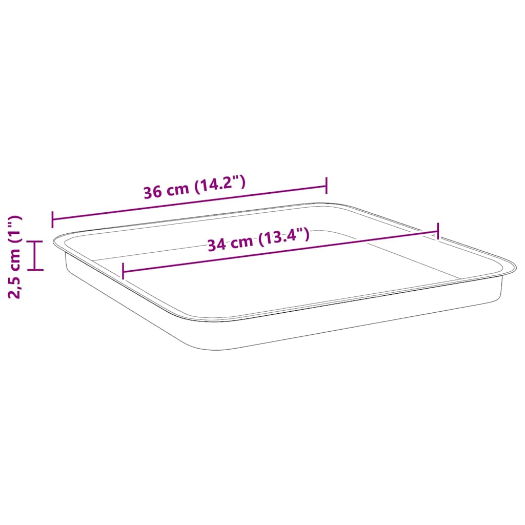 Saksije za biljke 6 pcs Crvena cigla 43 x 43 x 33,5 cm Plastika