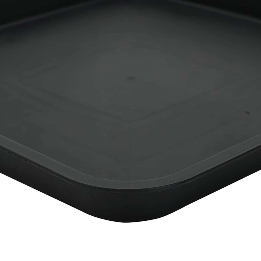Saksije za biljke 6 pcs Crna 20 x 20 x 16 cm Plastika