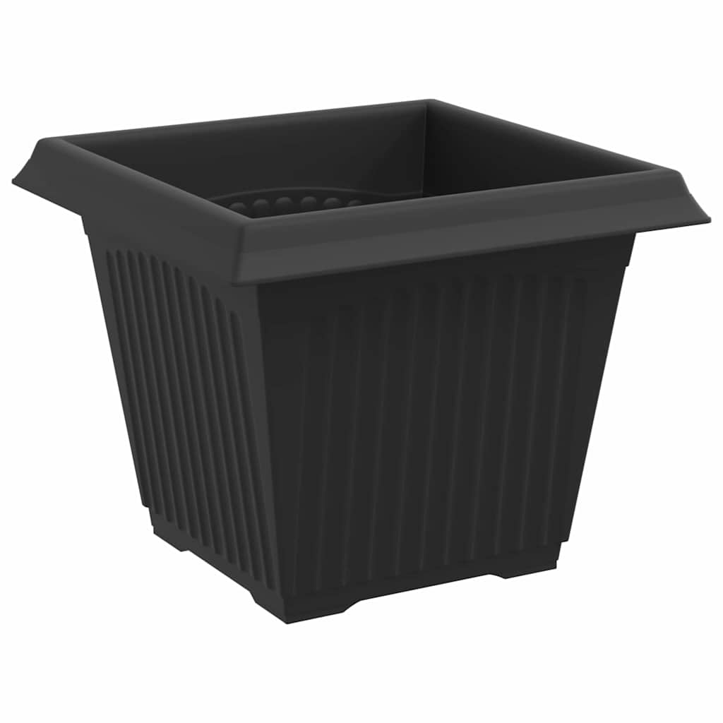 Saksije za biljke 6 pcs Crna 20 x 20 x 16 cm Plastika