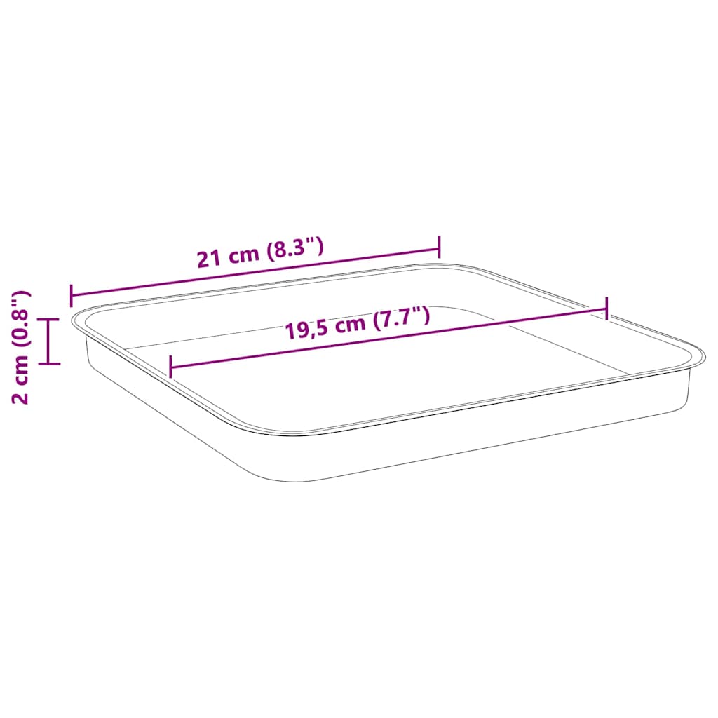 Saksije za biljke 6 pcs Crna 28,5 x 28,5 x 22 cm Plastika