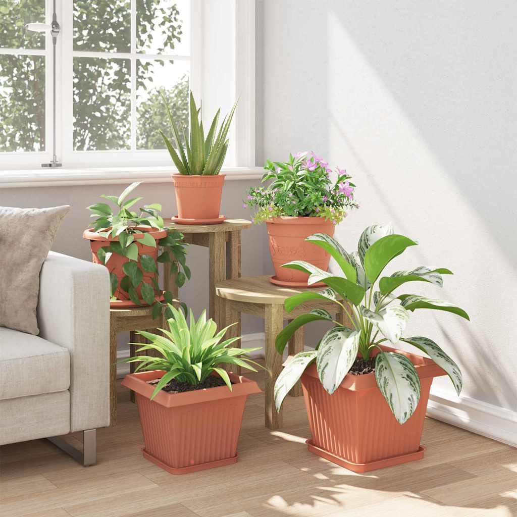 Saksije za biljke 24 pcs Crvena cigla 28,5 x 28,5 x 22 cm