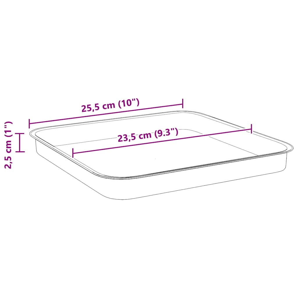 Saksije za biljke 24 pcs Crvena cigla 33 x 33 x 26 cm Plastika