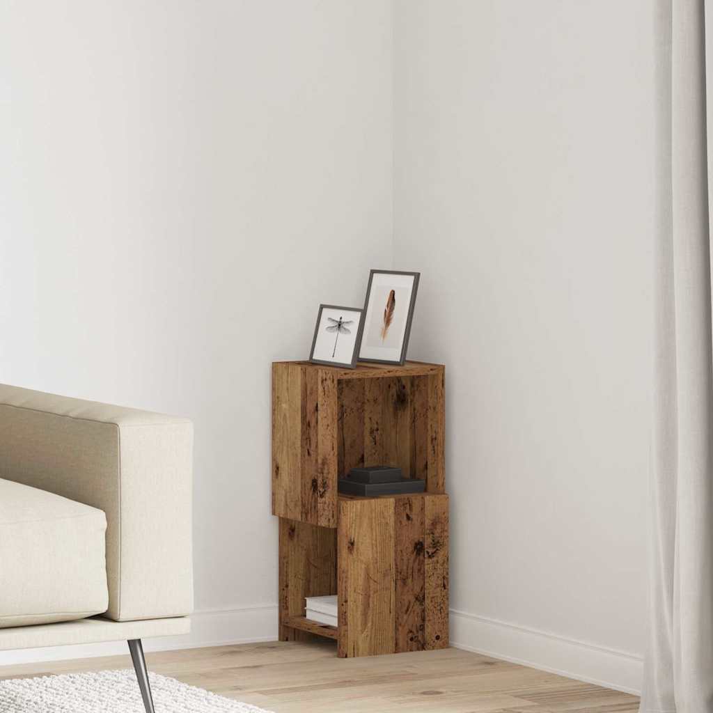Kutni ormarić Staro drvo 25,5x25x55cm Konstruirano drvo
