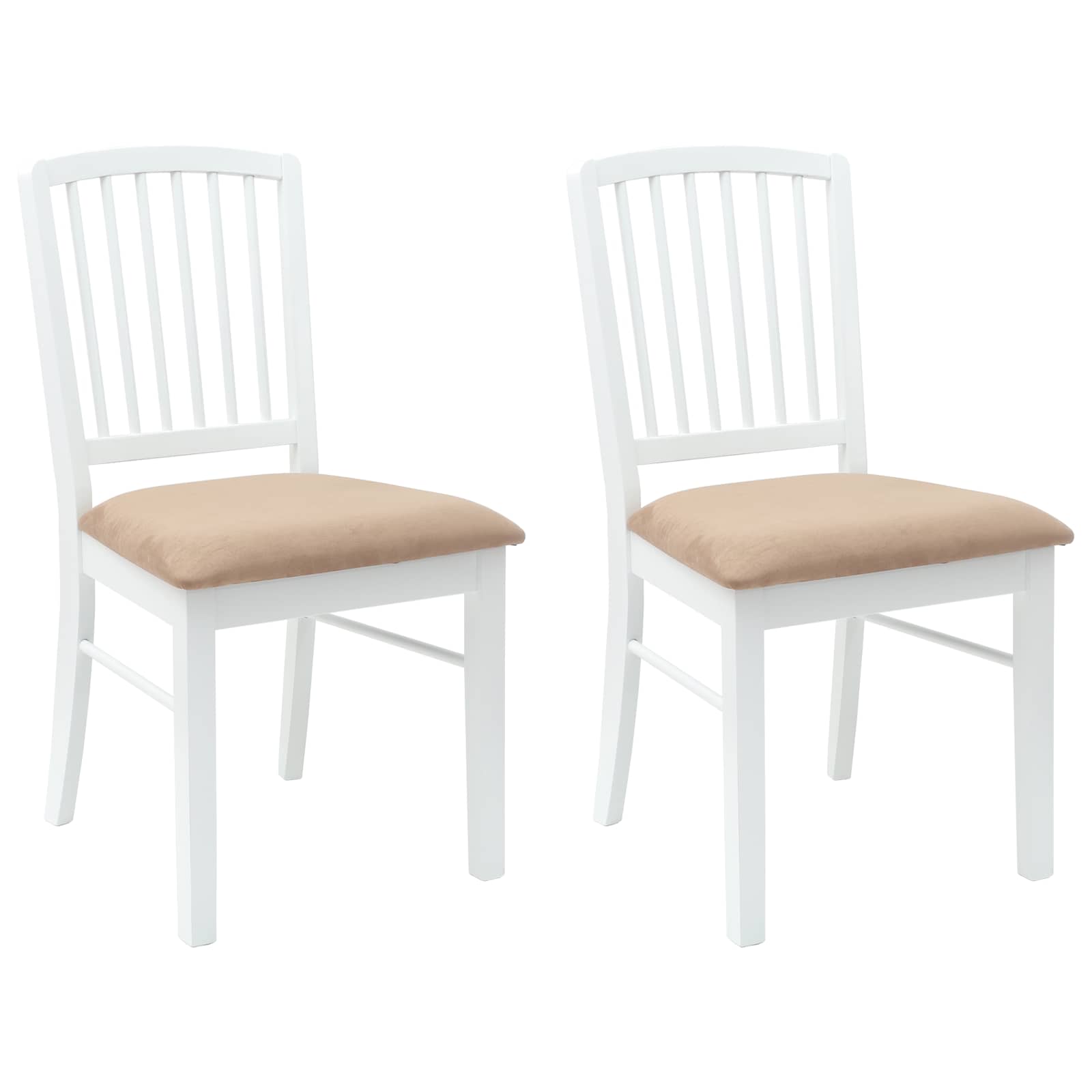 Trpezarijske stolice 2 pcs Bijelo 50 x 52,5 x 91 cm