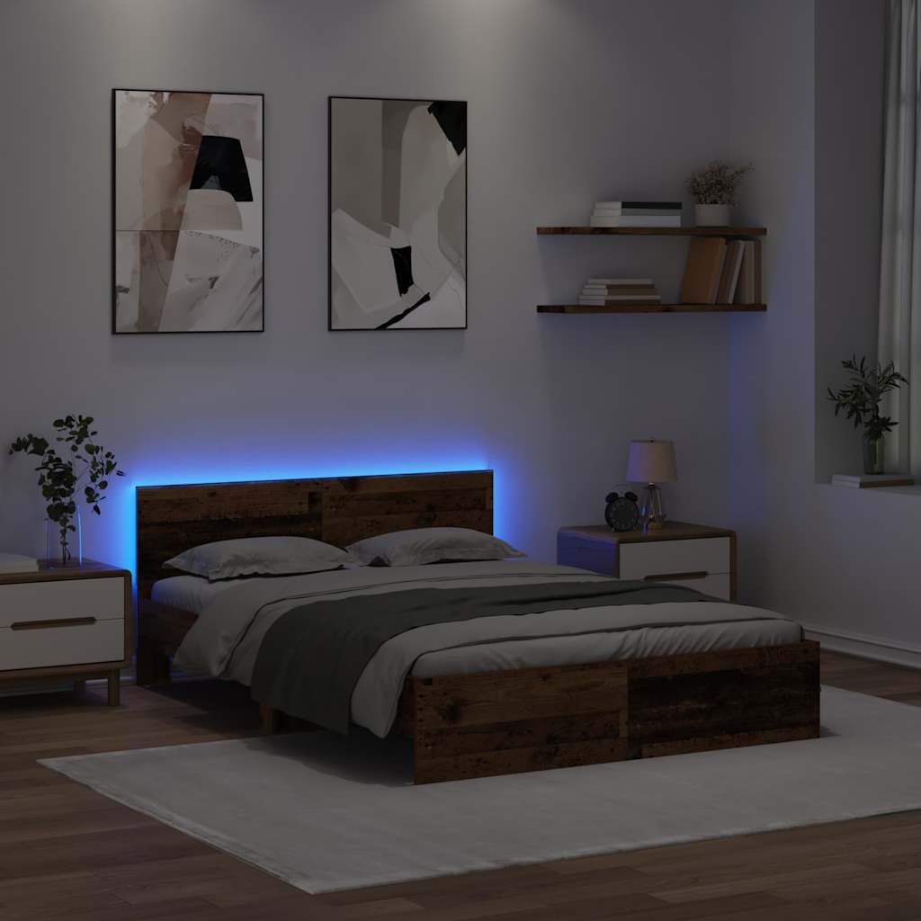 Krevetna konstrukcija Staro drvo 120 x 200 cm Konstruirano drvo