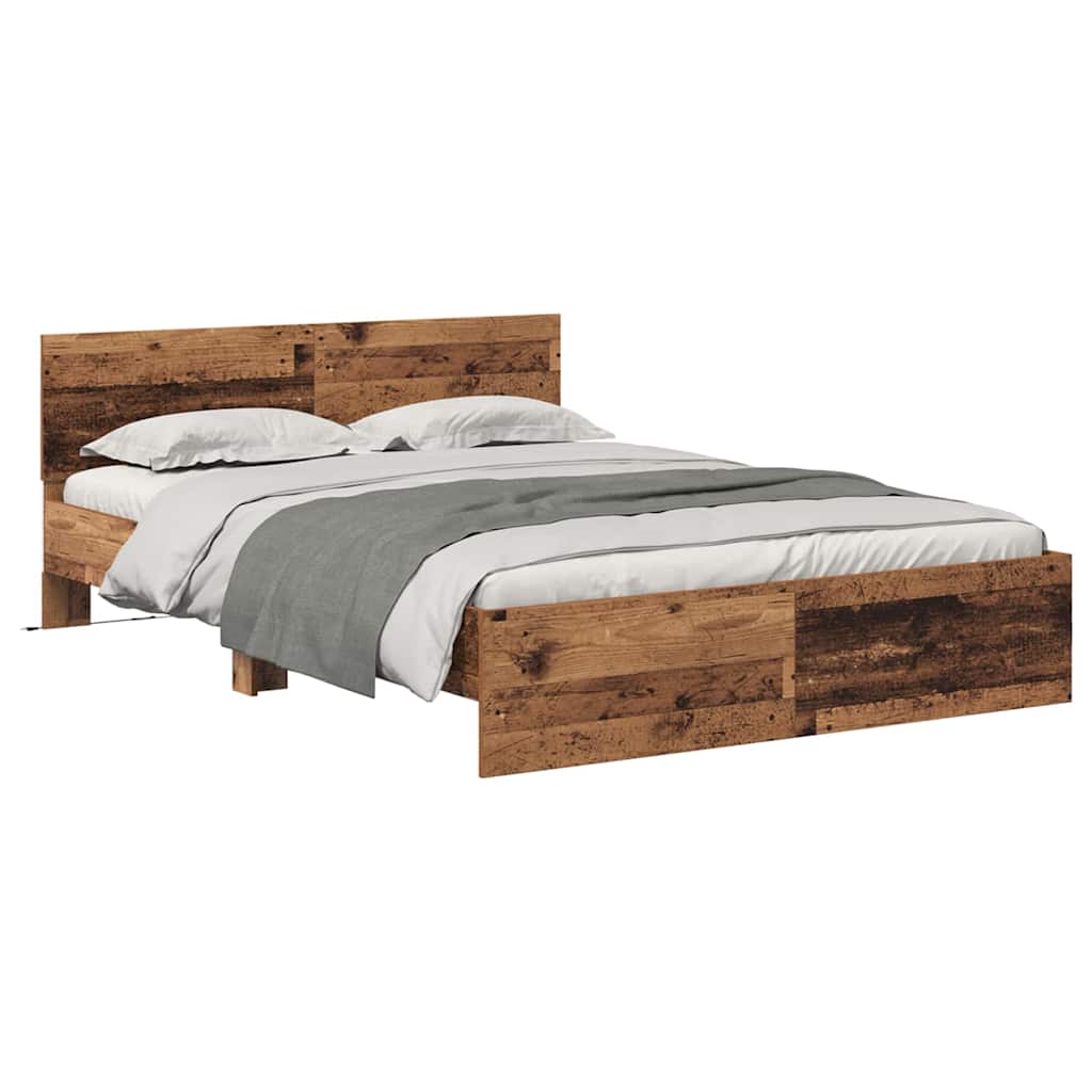 Krevetna konstrukcija Staro drvo 120 x 200 cm Konstruirano drvo