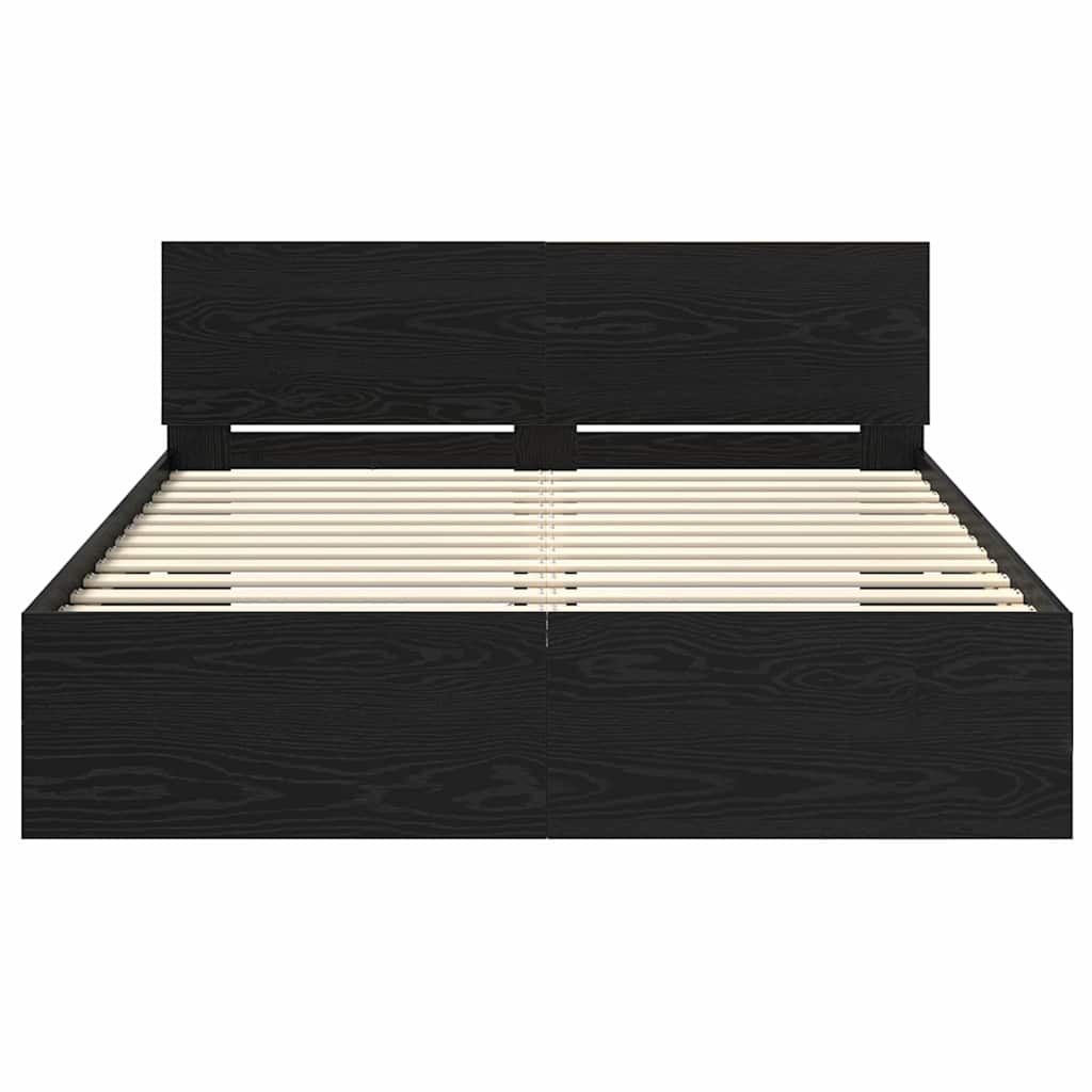 Krevetna konstrukcija Crni hrast 120 x 200 cm Konstruirano drvo