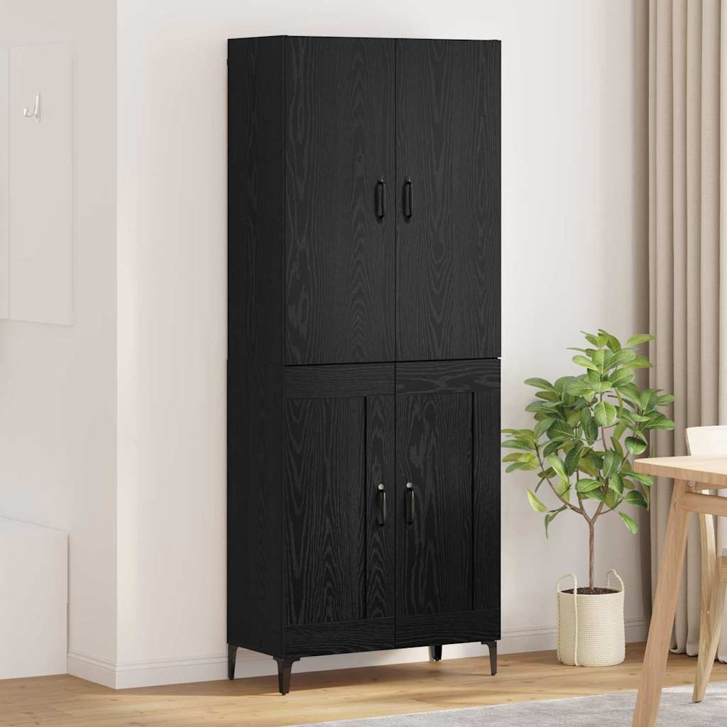 Highboard Crni hrast 69,5 x 34 x 180 cm Konstruirano drvo