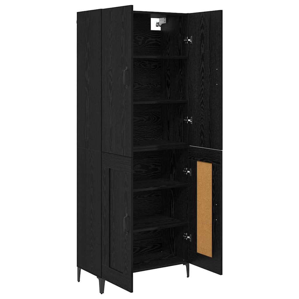 Highboard Crni hrast 69,5 x 34 x 180 cm Konstruirano drvo