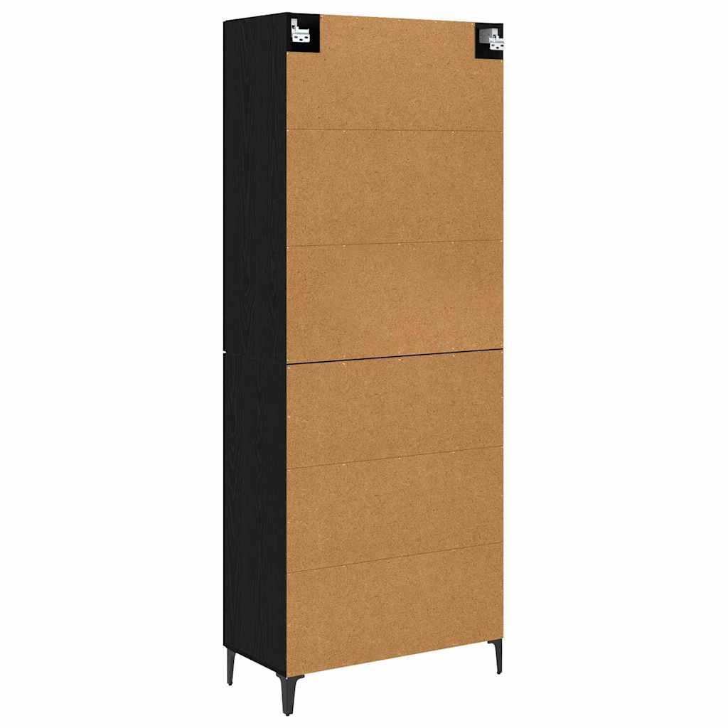 Highboard Crni hrast 69,5 x 34 x 180 cm Konstruirano drvo