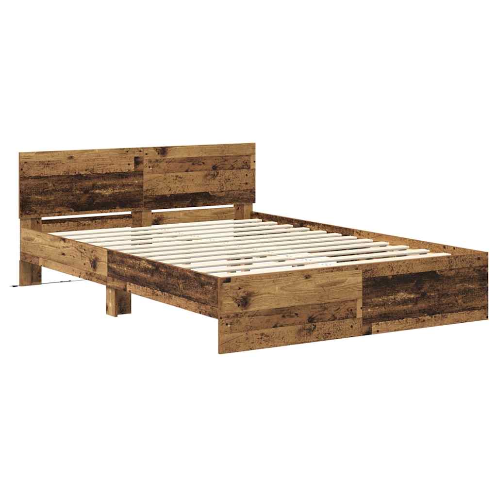 Krevetna konstrukcija Staro drvo 150 x 200 cm Konstruirano drvo