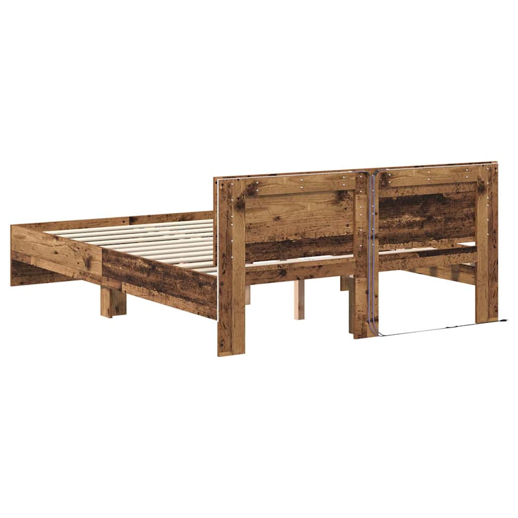 Krevetna konstrukcija Staro drvo 150 x 200 cm Konstruirano drvo