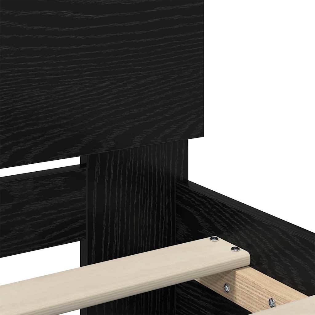 Krevetna konstrukcija Crni hrast 150 x 200 cm Konstruirano drvo