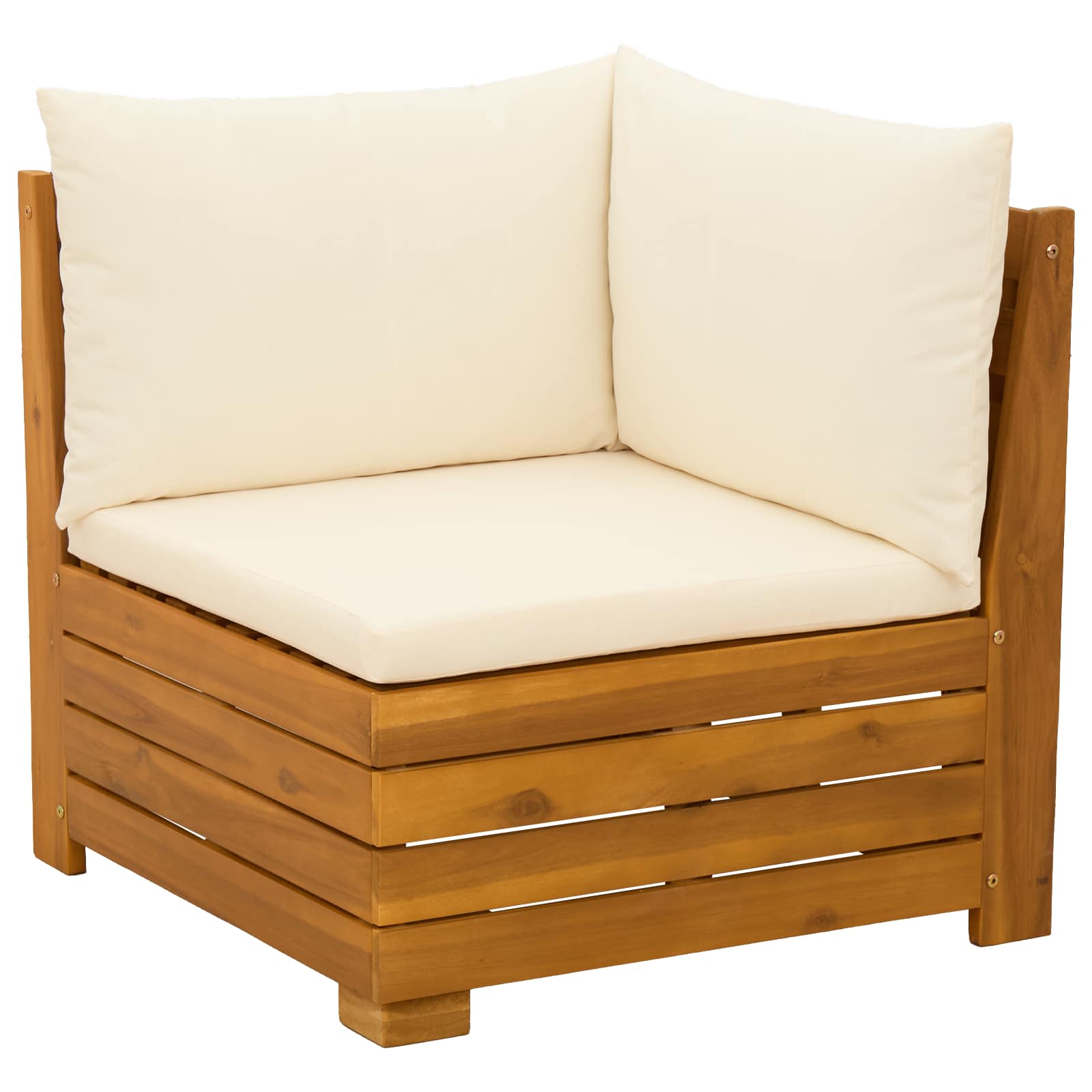 Set vanjskih sofa s jastukom 9 Komad Smeđa Čvrsto drvo akacije