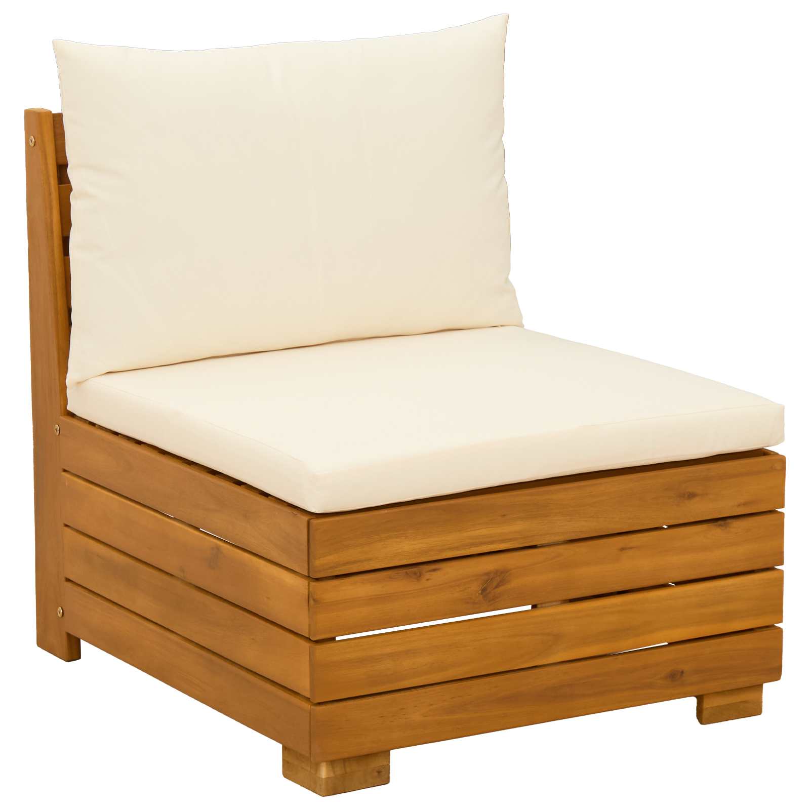 Set vanjskih sofa s jastukom 3 Komad Smeđa Čvrsto drvo akacije
