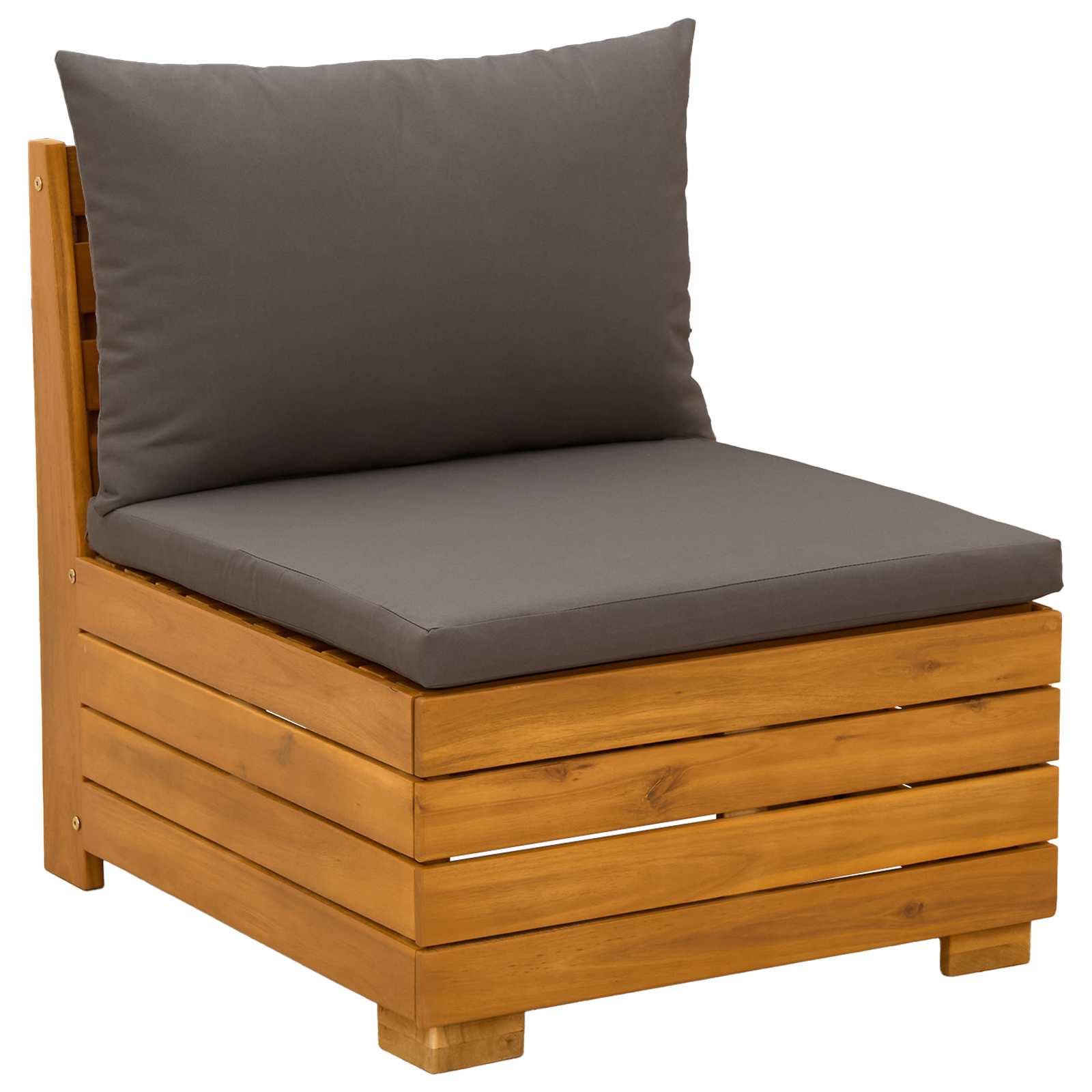 Set vanjskih sofa s jastukom 4 Komad Smeđa Čvrsto drvo akacije