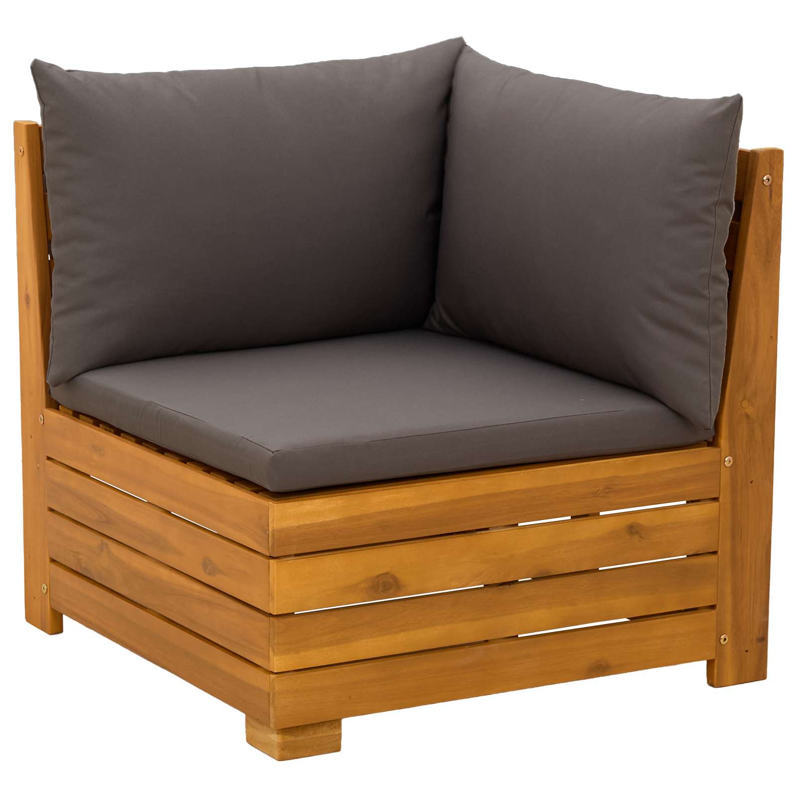 Set vanjskih sofa s jastukom 3 Komad Smeđa Čvrsto drvo akacije